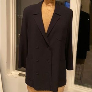 Authentic Max Mara wool navy blazer jacket eur 44